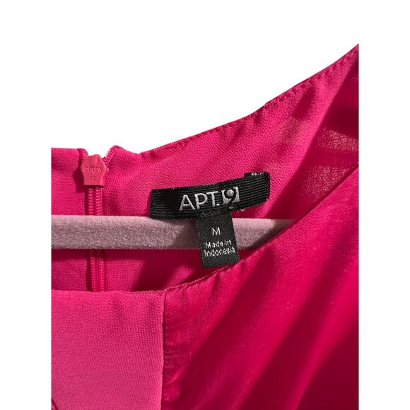 🍒 2/$20 🍒 Womens Sleeveless Blouse M Fuchsia Polyester Blend - Picture 4 of 8